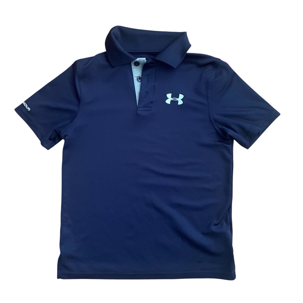 Boys Under Armour Navy Polo Shirt